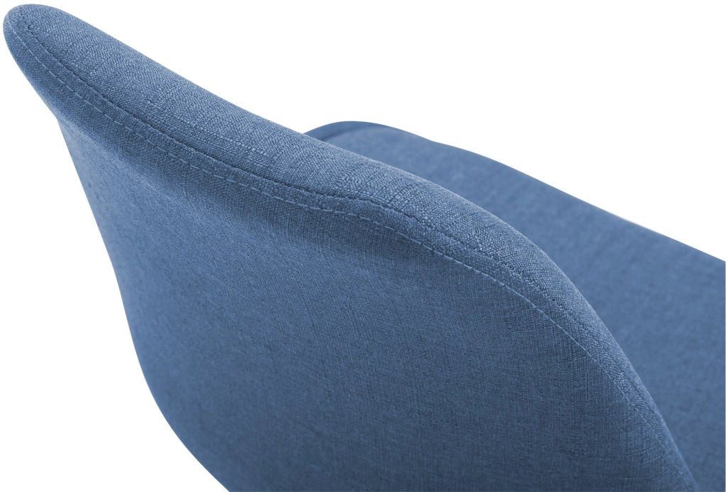 Sedia da pranzo MAVERICK in tessuto blu,nero