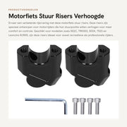 Motorciclo - Altezza Sterzo Elevata - Nero - Adattatore di Fermo Sterzo - Compatibile con 502C/TRK502/502X/752S/Leoncino BJ500
