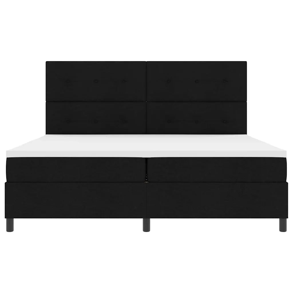 Letto a molle con materasso Nero 200 x 200 cm Tessuto 3339415