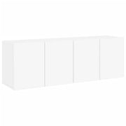 Mobile TV multimediale da parete mensola TV credenza TV per sala da pranzo soggiorno camera da letto 2 pezzi 60 x 30 x 41 cm bianco 02_0028927