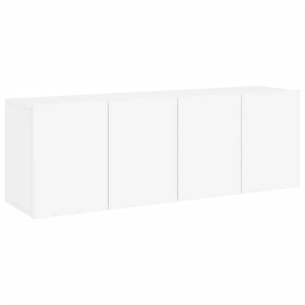 Mobile TV multimediale da parete mensola TV credenza TV per sala da pranzo soggiorno camera da letto 2 pezzi 60 x 30 x 41 cm bianco 02_0028927