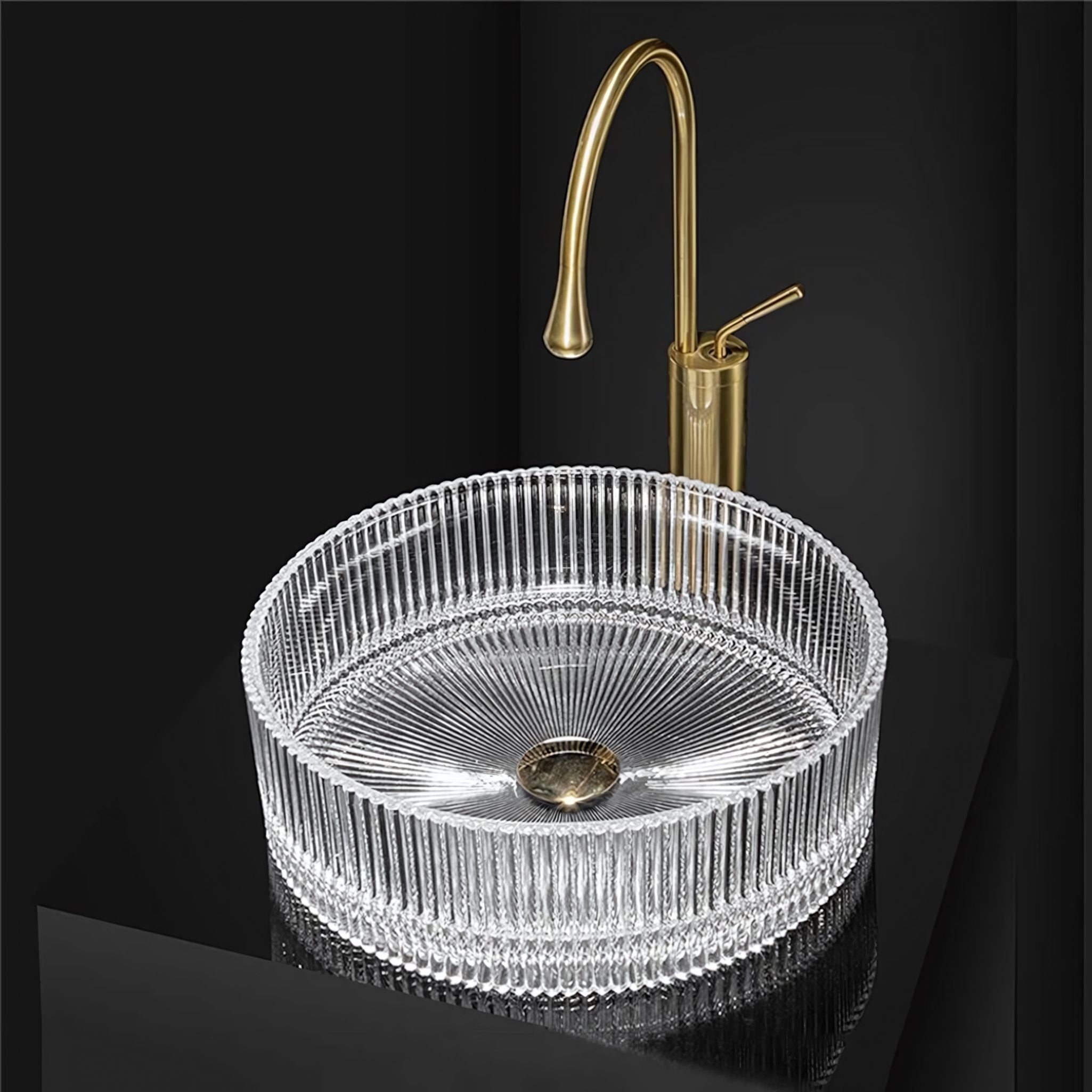 Lavabo Da Appoggio Rea Ingrid Transparent