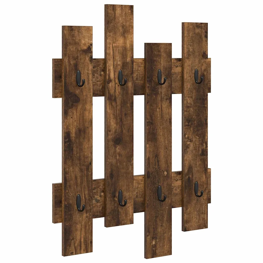 vidaXL Appendiabiti a muro Rovere fumo 60 x 3 x 82 cm