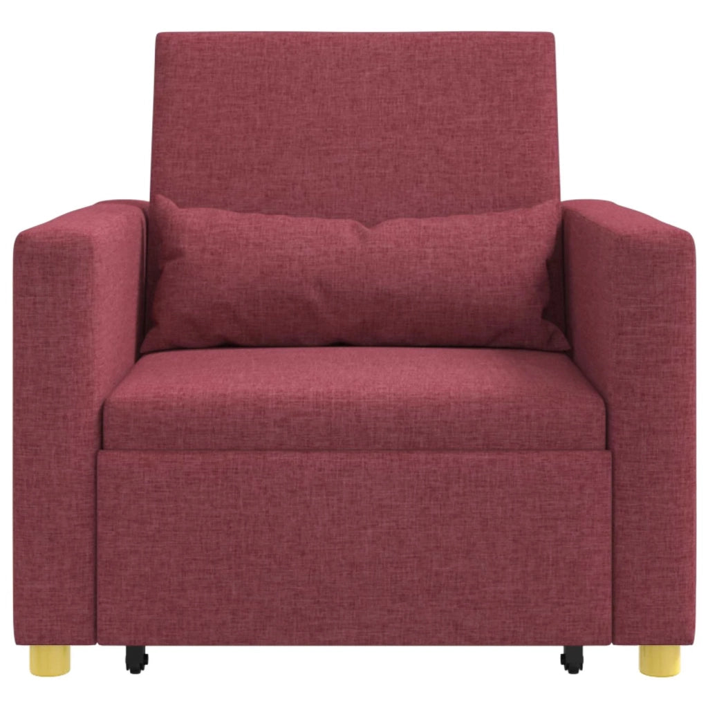 Divano letto estraibile singolo Rosso vino 90 x 165 x 87 cm 42002687