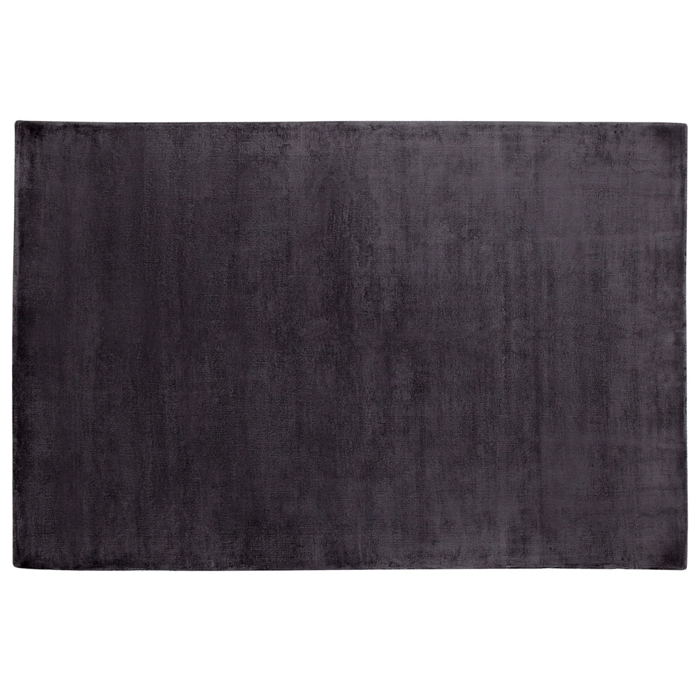 Tappeto in viscosa grigio scuro 160 x 230 cm a pelo corto capitonné moderno