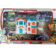 Trade Shop - La Vecchia Fattoria Casa Trasportabile Zebra Trattore Cartello Accessori Eta' 3+ -