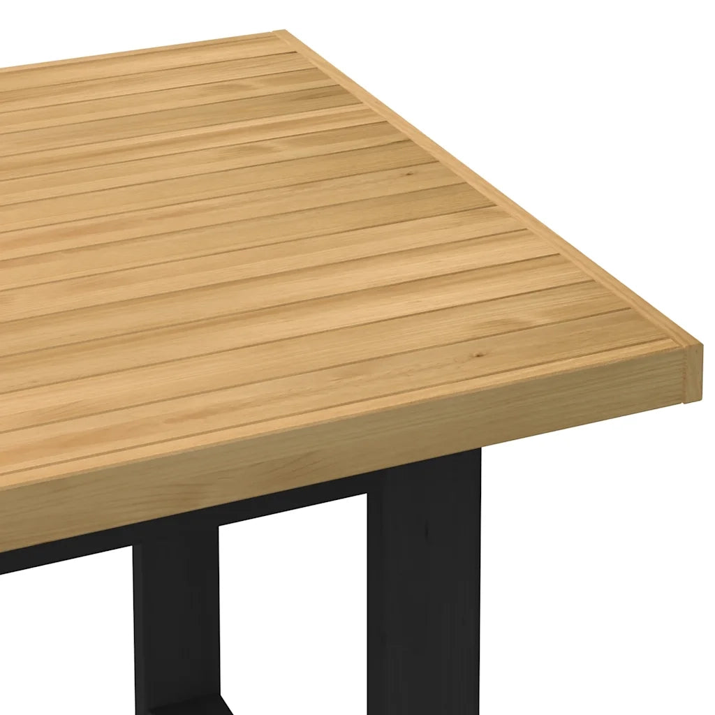Tavolo Pranzo NOAIN Gambe a Forma U 160x90x75 cm Legno Massello