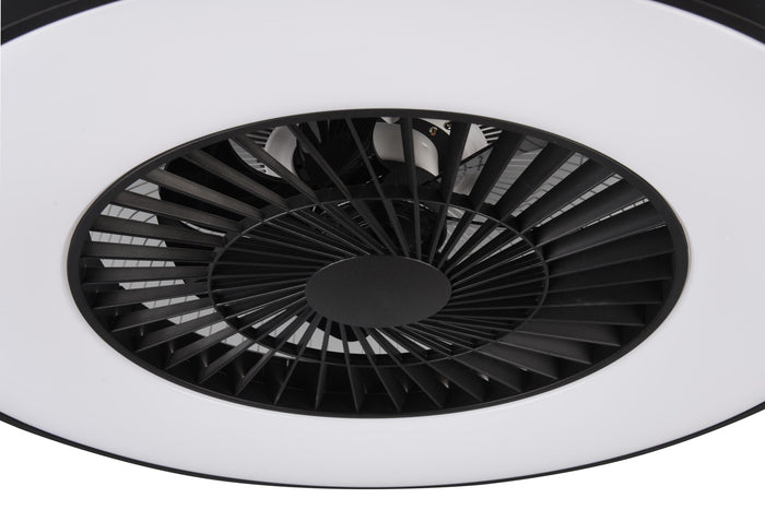 Plafoniera Ventilatore da Interno a led in PLASTICA Nero Opaco