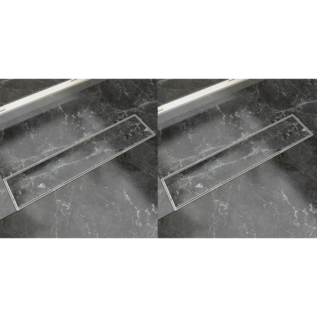 Scarico Doccia Lineare 2 pz 530x140 mm in Acciaio Inossidabile 275947