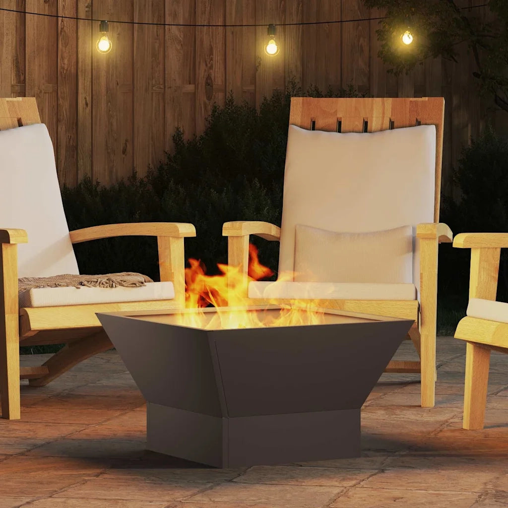 Braciere Nero 60 x 60 x 35 cm Acciaio Corten 858910