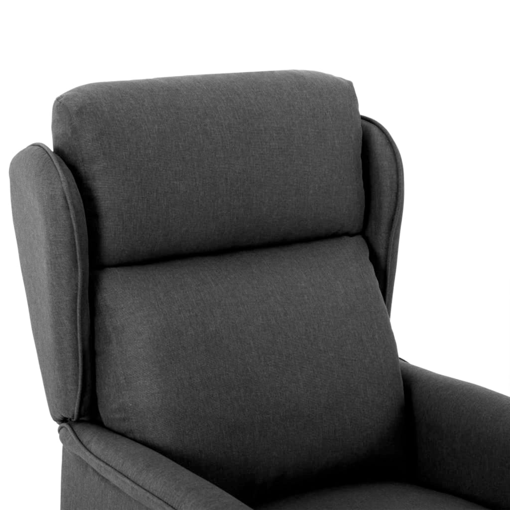 Poltrona Recliner Grigio Scuro Tessuto