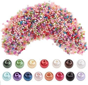 Kralen per Sieraden 2000 pezzi - 4 mm - Colorati Girocolli in Vetro/Plastica - Girocolli Ronde per Catene - Sicuri e Non Tossici - Ideali per Accessori e Gioielleria - Girocolli per Gioielleria