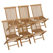 Set di 6 sedie da giardino in teak LOMBOK