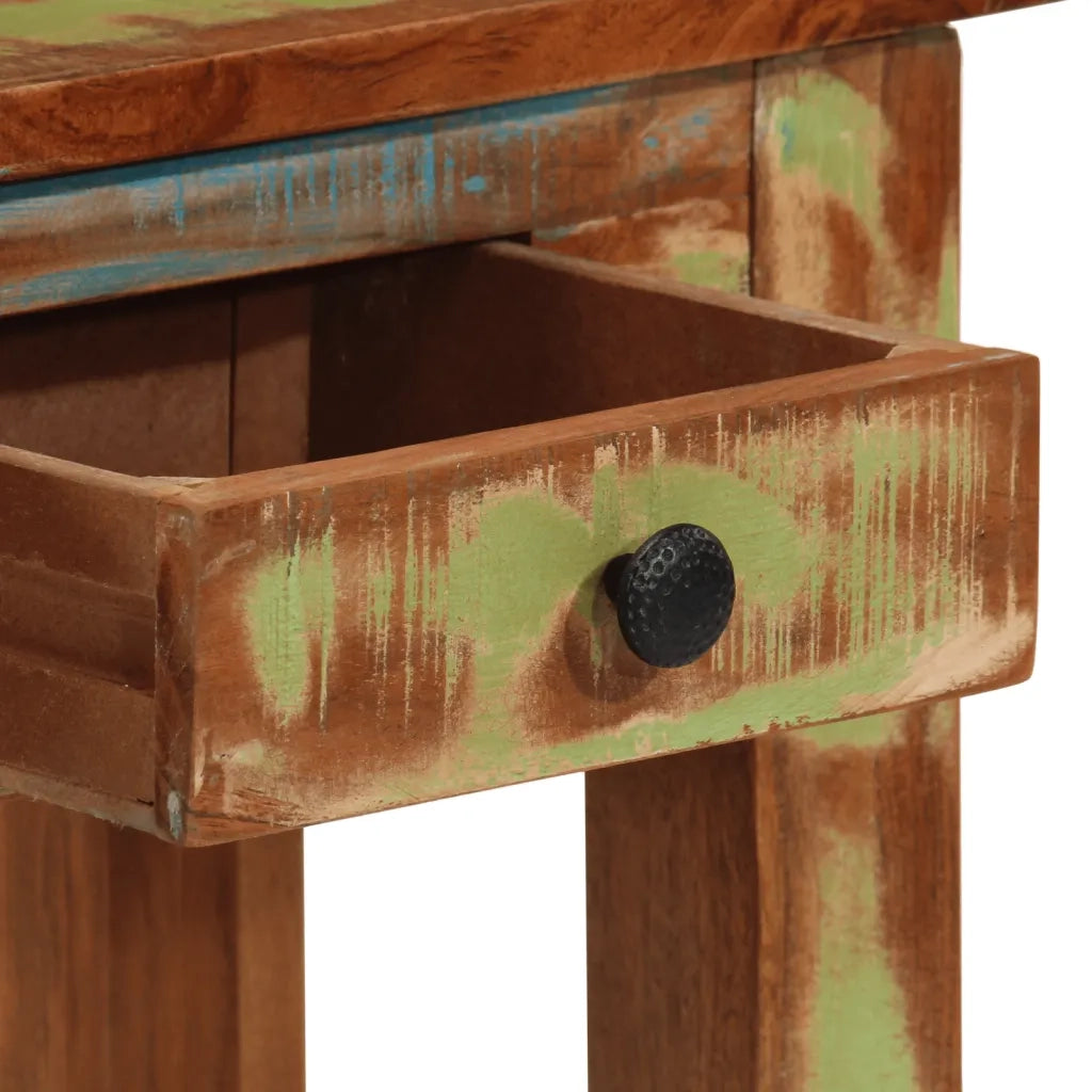Tavolo Consolle 110x30x76 cm in Legno Massello Riciclato
