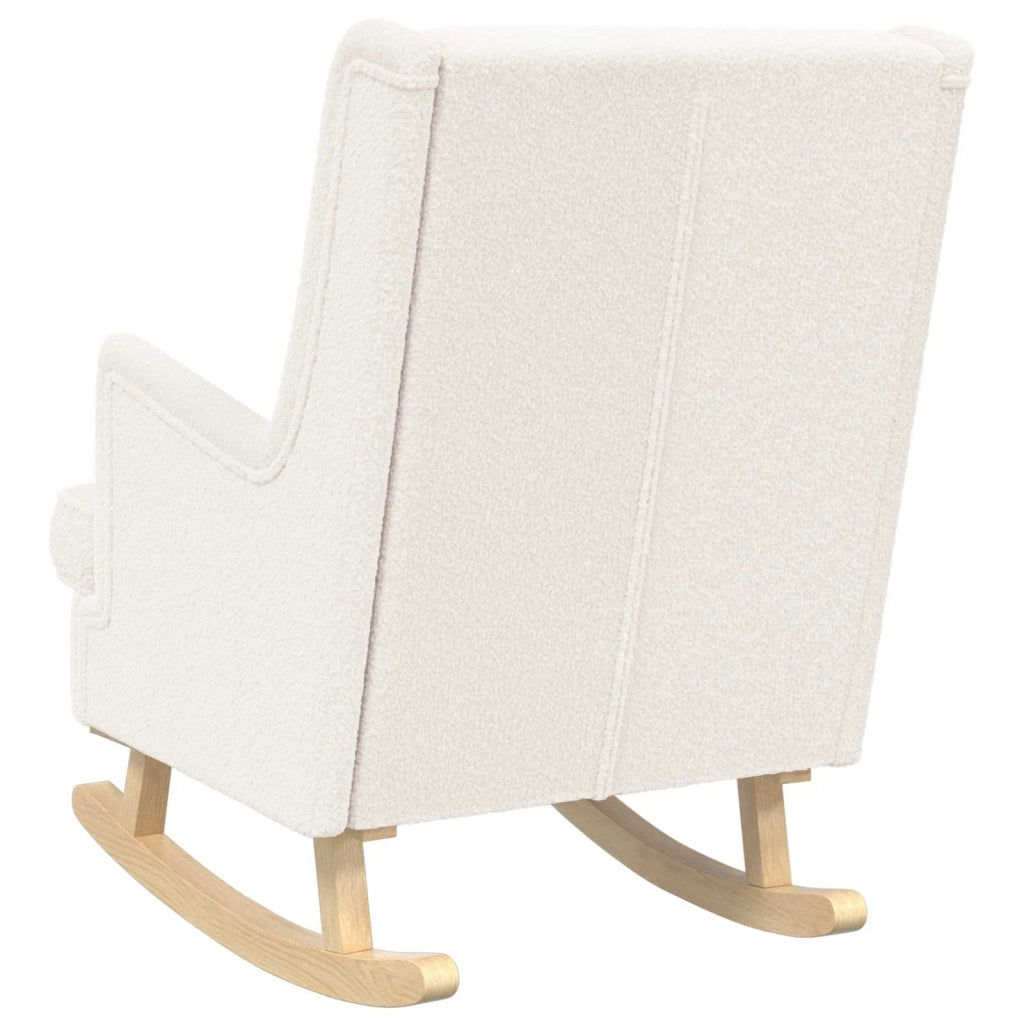 Sedia a dondolo Crema 62 x 80 x 85 cm Bouclé