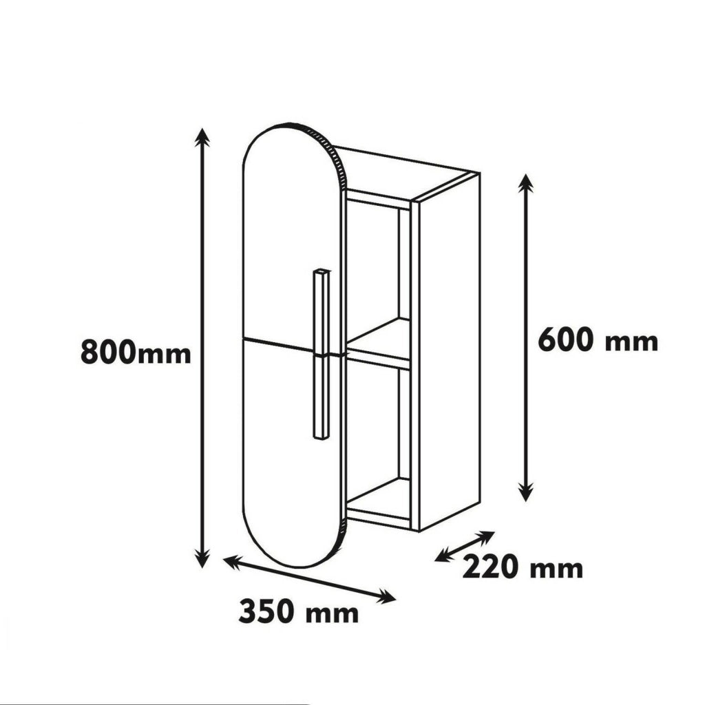 Nesat, Mensola 4 Ripiani, 35x22x60h cm Marrone Noce