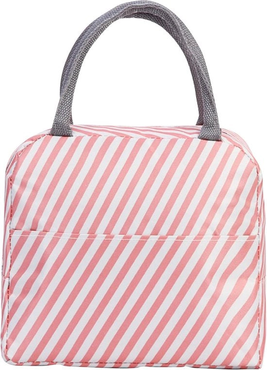 Borsa termica portatile, isolata, impermeabile, per lavoro, scuola, picnic (rosa)