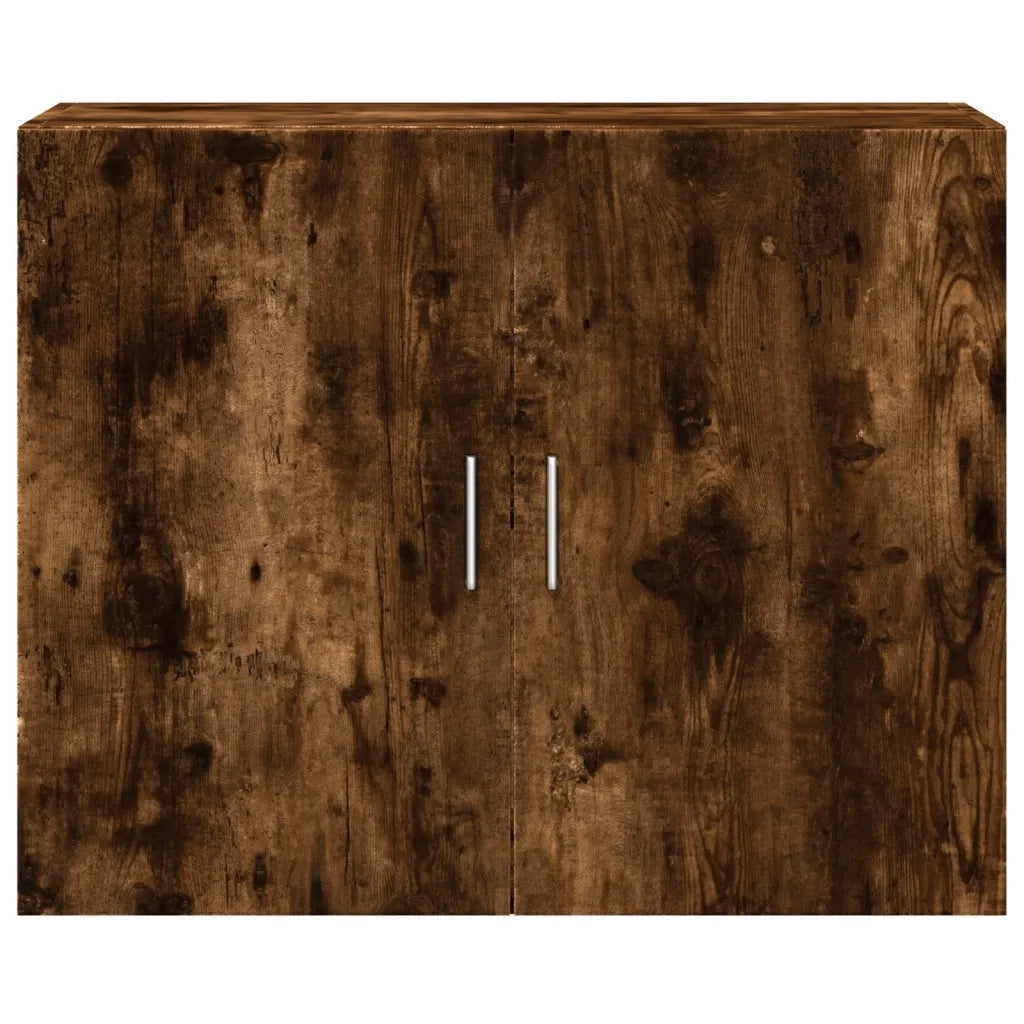 Mobile contenitore salvaspazio a parete 80 x 42,5 x 64 cm design moderno legno composito finitura rovere affumicato 02_0049503