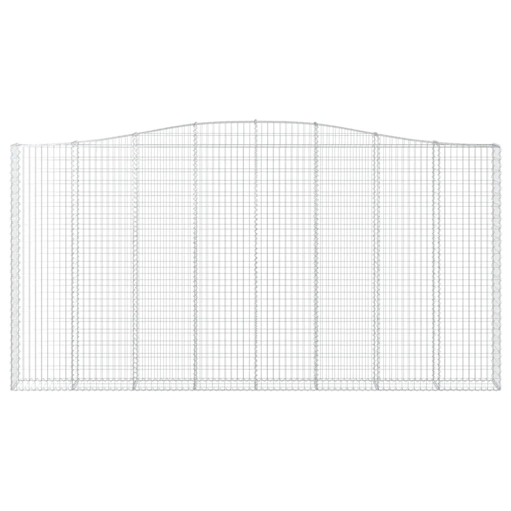 Cesti Gabbioni ad Arco 2 pz 400x30x200/220 cm Ferro Zincato 3145891