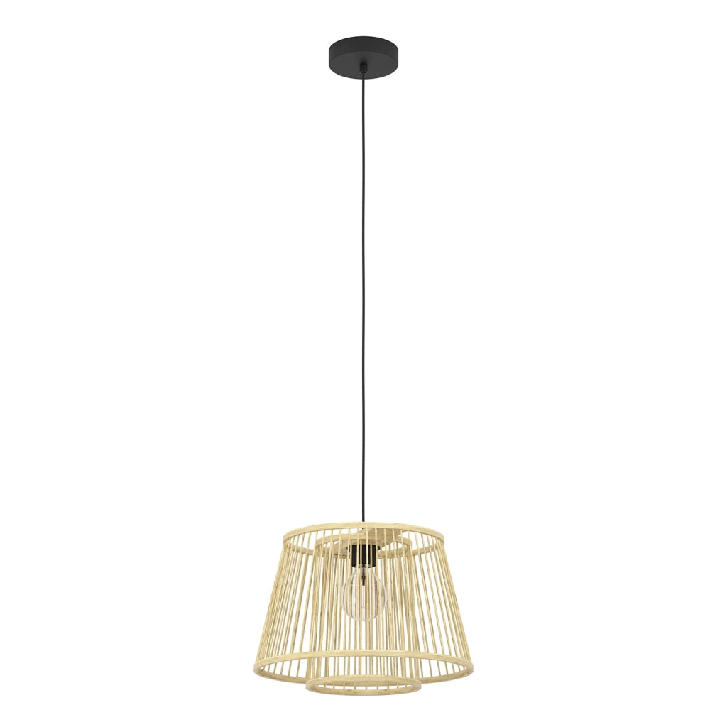 Lampadario A Sospensione Vintage Hykeham Acciaio Nero 1 Luce E27