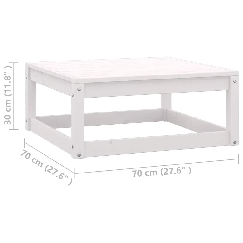 Set Salotto Giardino 8pz con Cuscini Bianco Legno Massello Pino 3077130