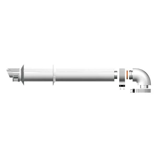 KIT SCARICO COASSIALE CON CURVA PER SCALDINO Ø60/100 mm - CHAFFOTEAUX