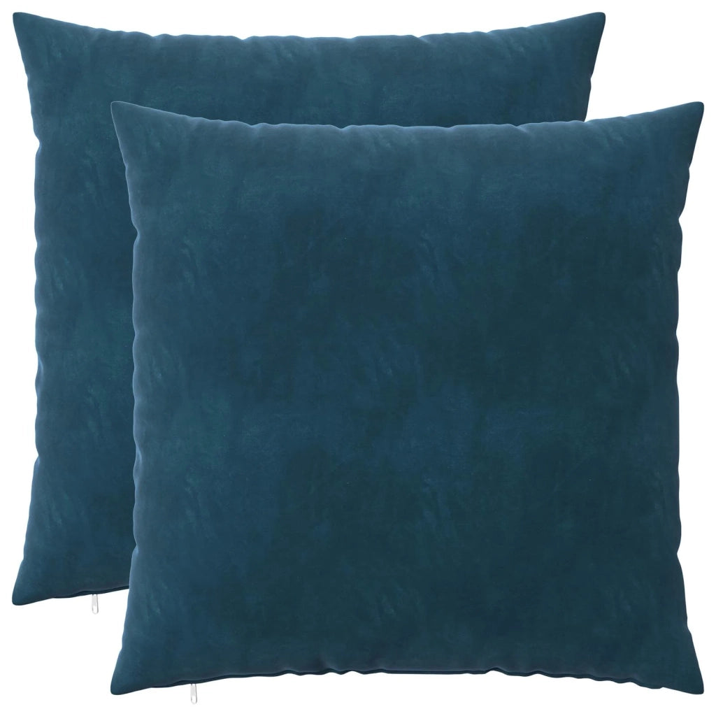 Federa 2 pcs HEERLEN Blu 65 x 65 cm Velluto 912873
