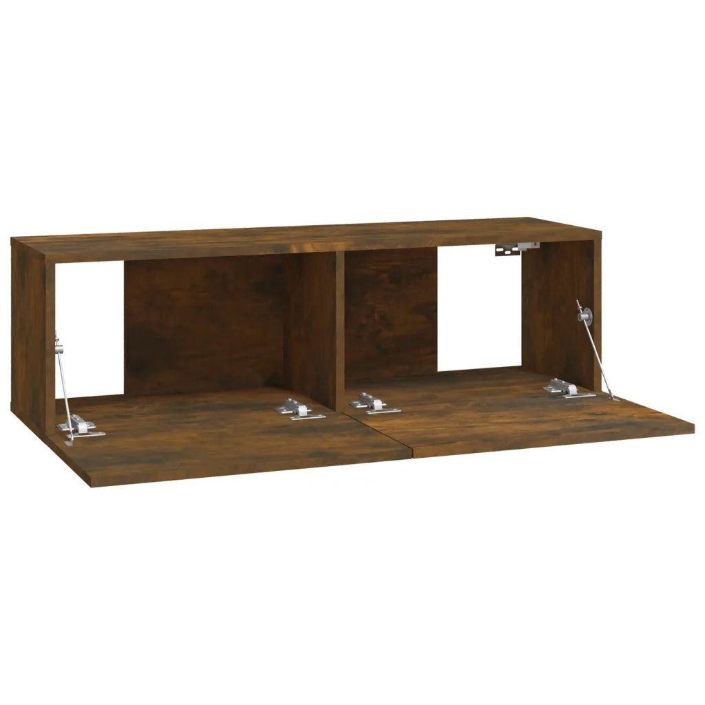 Mobili TV da Parete 2pz Rovere Fumo 100x30x30 Legno Multistrato cod mxl 10175