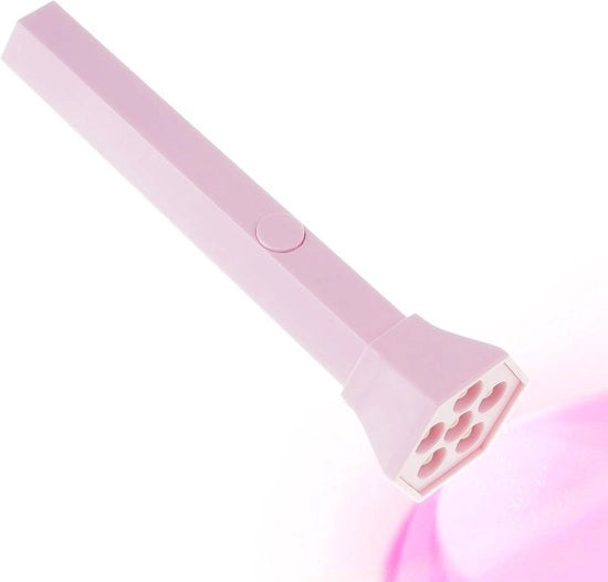 Lampada UV LED per manicure, caricabile, portatile e veloce asciugatura, adatta per uso in salone, a casa e in viaggio (rosa)