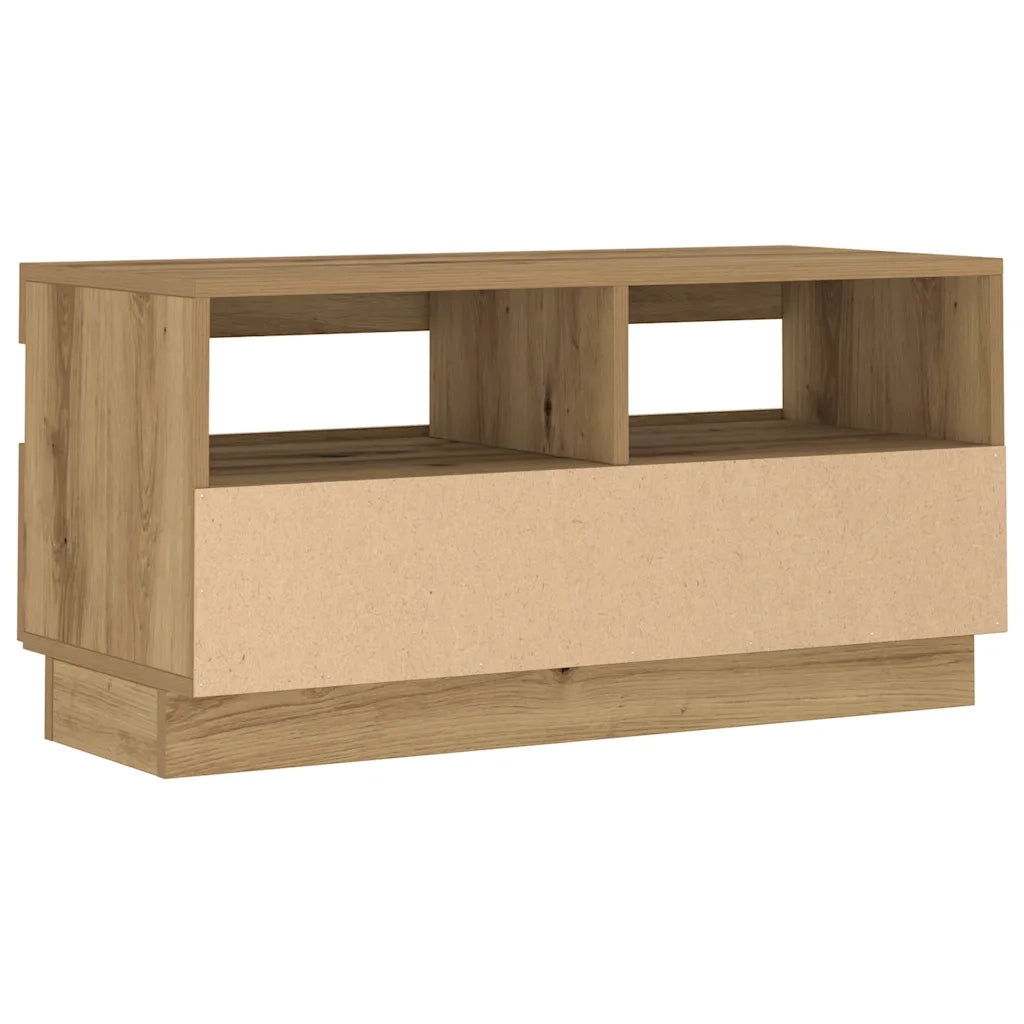 Mobile TV con Luci LED-Credenza TV-Console TV Artigianale 80x35x40cm Legno Multistrato
