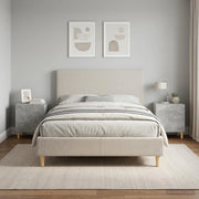 Comodino 2 pz Grigio Cemento 43 x 34,5 x 50 cm 895032