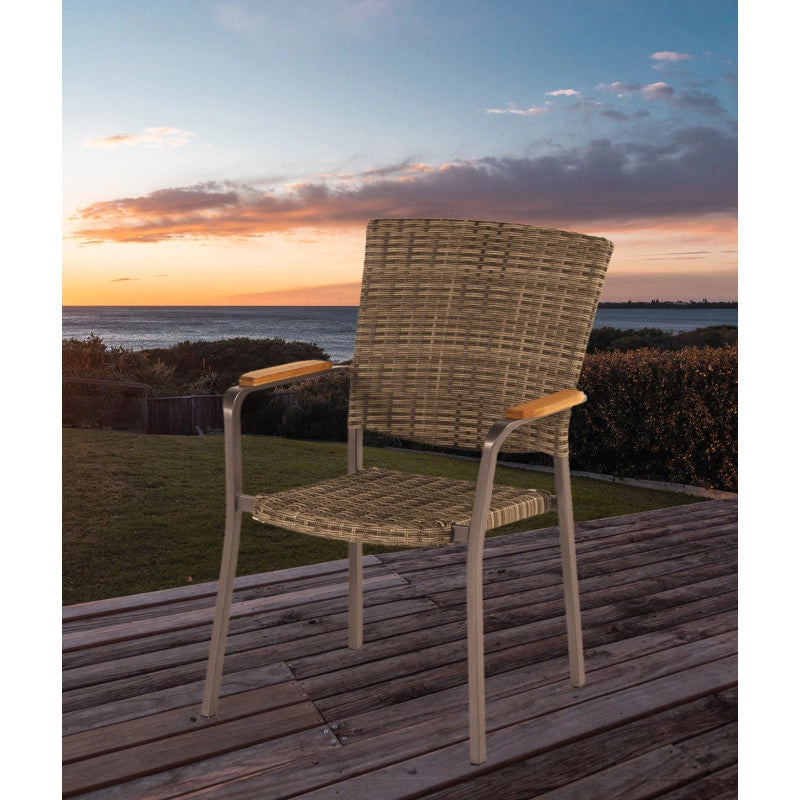 Sedia da pranzo SINTRA Dining Alu Rattan - HARTMAN