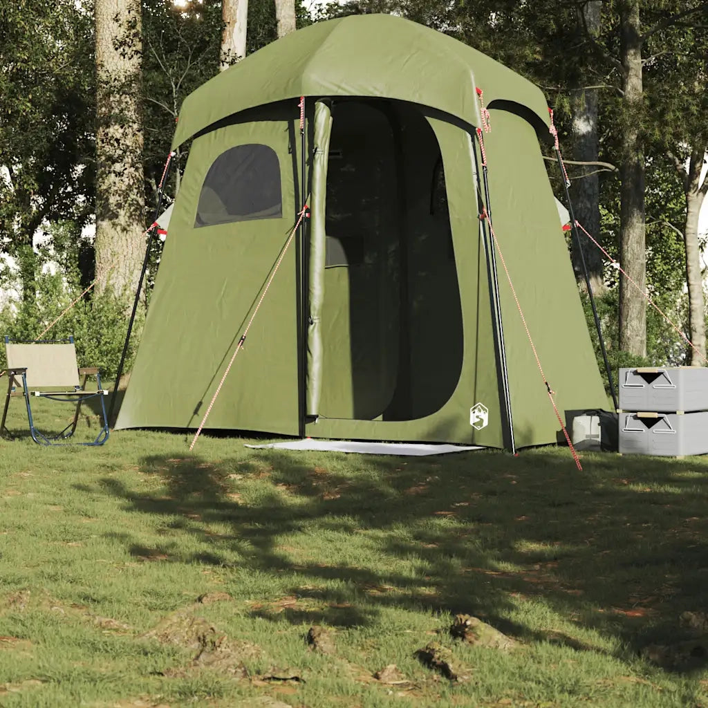 Tenda da Doccia per 2 Persone-Tenda Doccia Portatile Verde Oliva Impermeabile