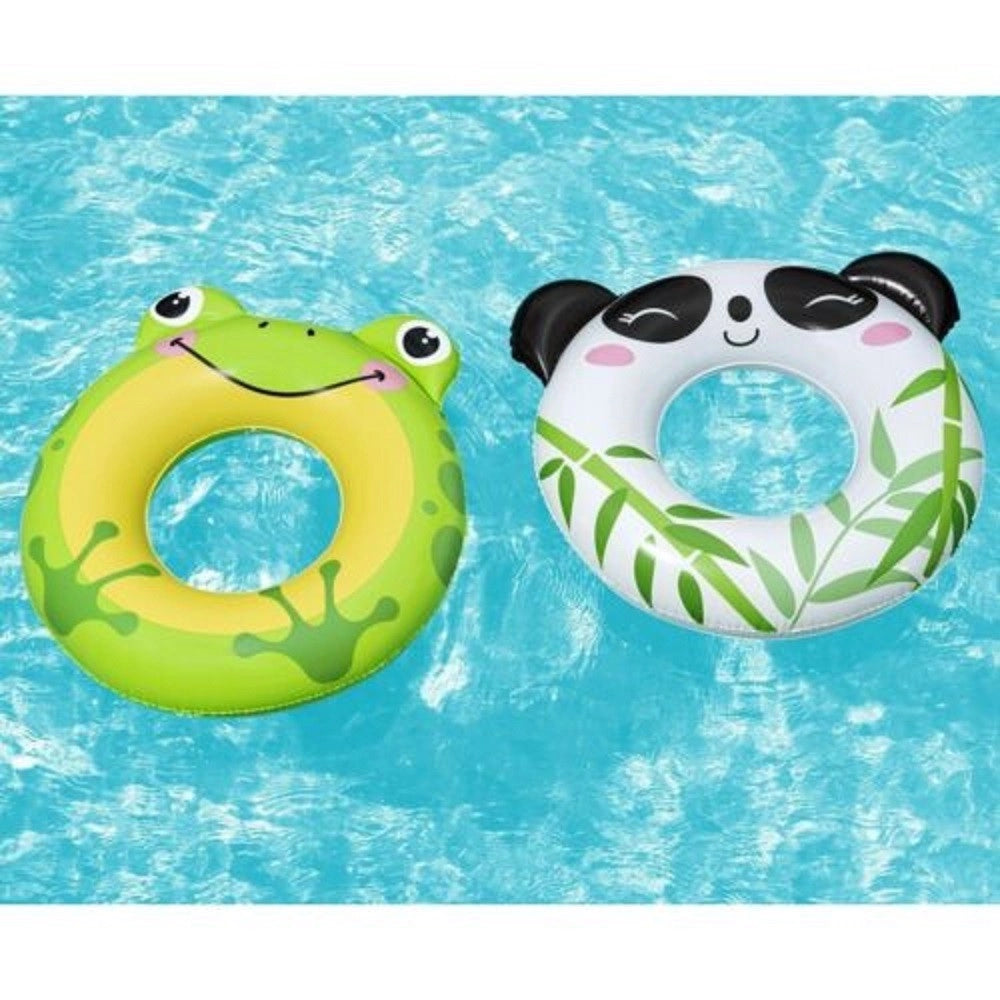 Trade Shop - Salvagente Panda/rana 79x85cm Ciambella Gonfiabile Mare Bambini 3-6 Anni 36351 -