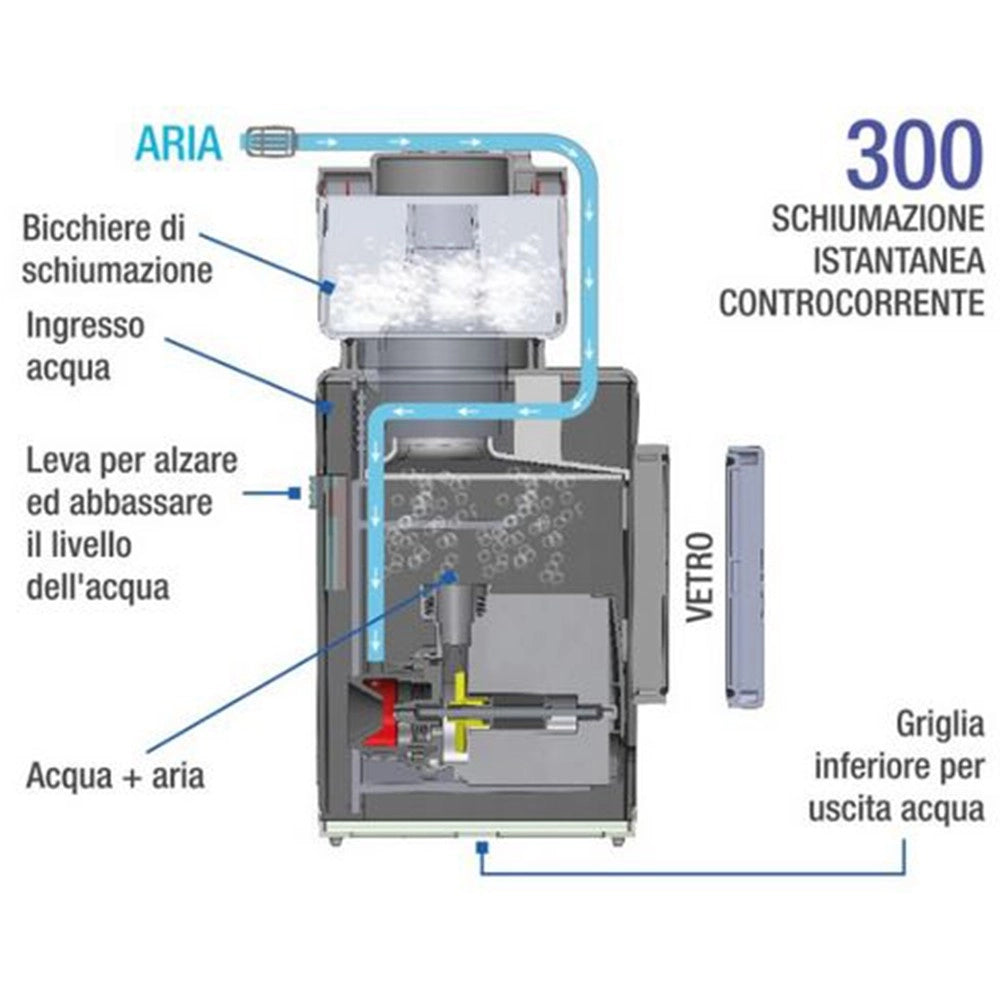 Sicce Shark Skimmer 300 - schiumatoio interno per acquari fino a 300 litri