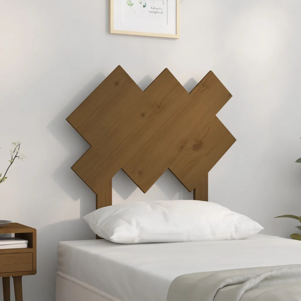 Testiera per Letto Ambra 72,5x3x81 cm in Legno Massello di Pino