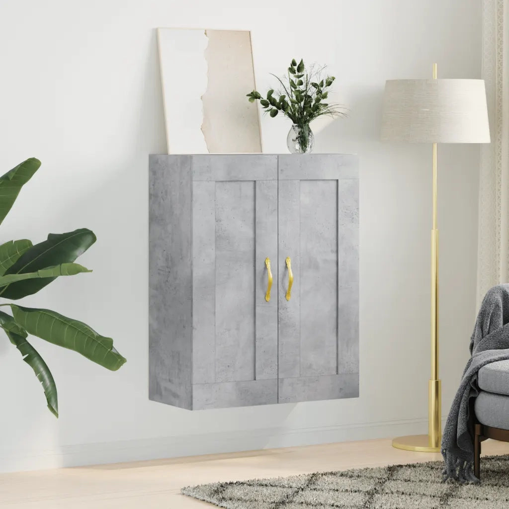 Mobile a Parete Grigio Cemento 69,5x34x90 cm Legno Multistratocod mxl 126259