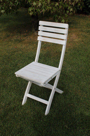 Sedia da Giardino Dalila 36x53x87 h cm in Legno Bianco