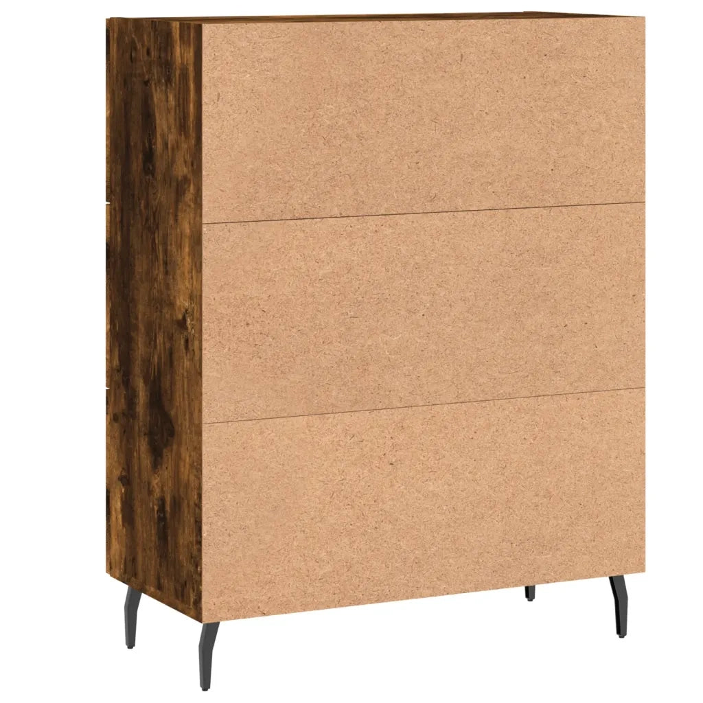 Credenza Rovere Fumo 69,5x34x90 cm in Legno Multistrato 830281