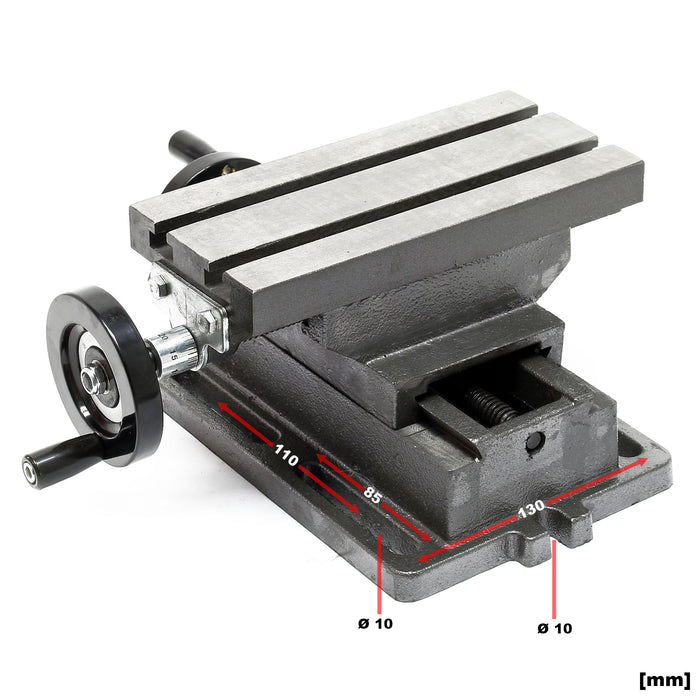 Tavola a croce a 2 assi 220x100mm Tavola da fresatura Tavola da foratura