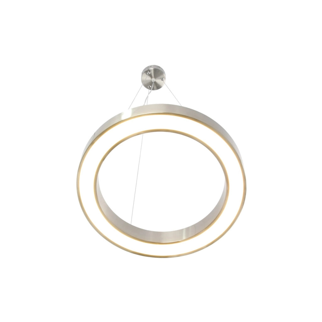 Lampada a sospensione Saturn 100 in metallo argento