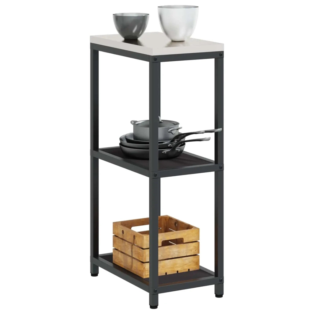 Stoccaggio in cucina Nero 30 x 50 x 92 cm Acciaio 874975