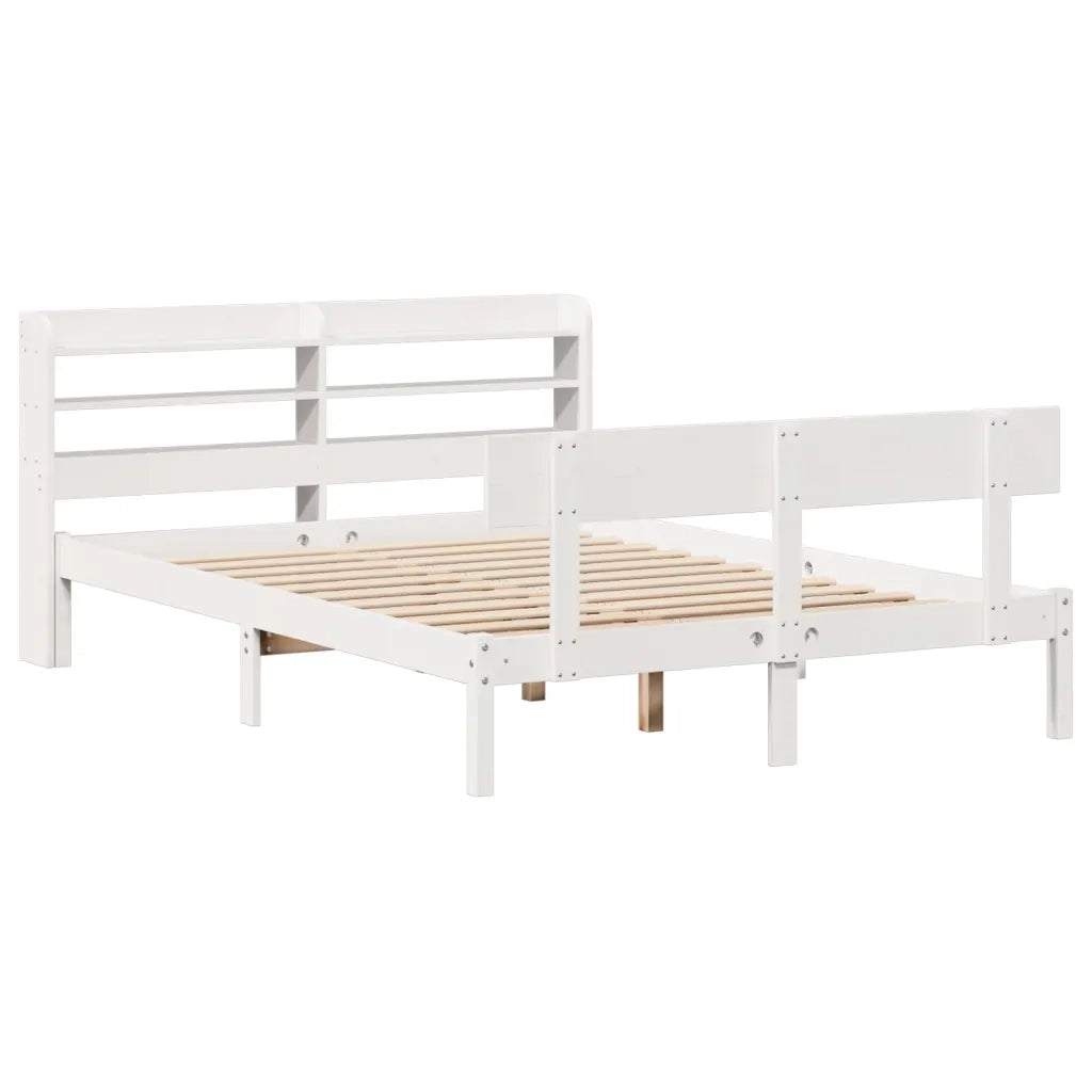 vidaXL Letto senza Materasso Bianco 140x190 cm Legno Massello di Pino