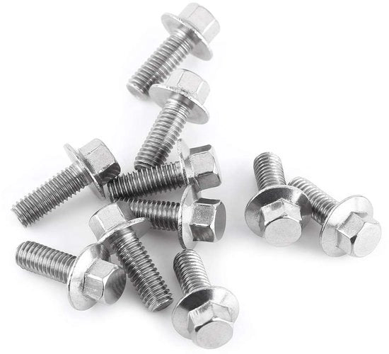 Viti a flangia M8 a 5 gusci - Acciaio inossidabile SS304 - 10 pezzi - Duraturo - Resistente alla corrosione - Viti