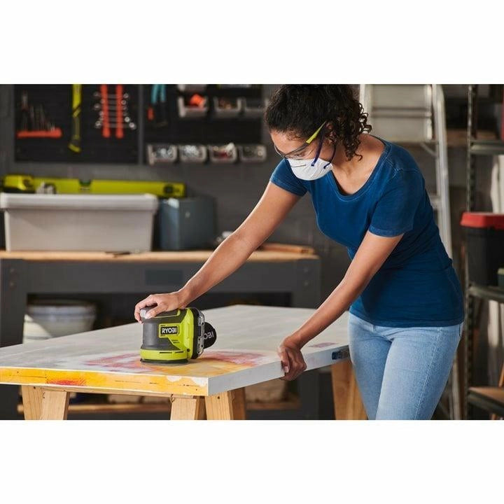 Ryobi RROS18-0 Levigatrice orbitale 20000 OPM Nero, Verde