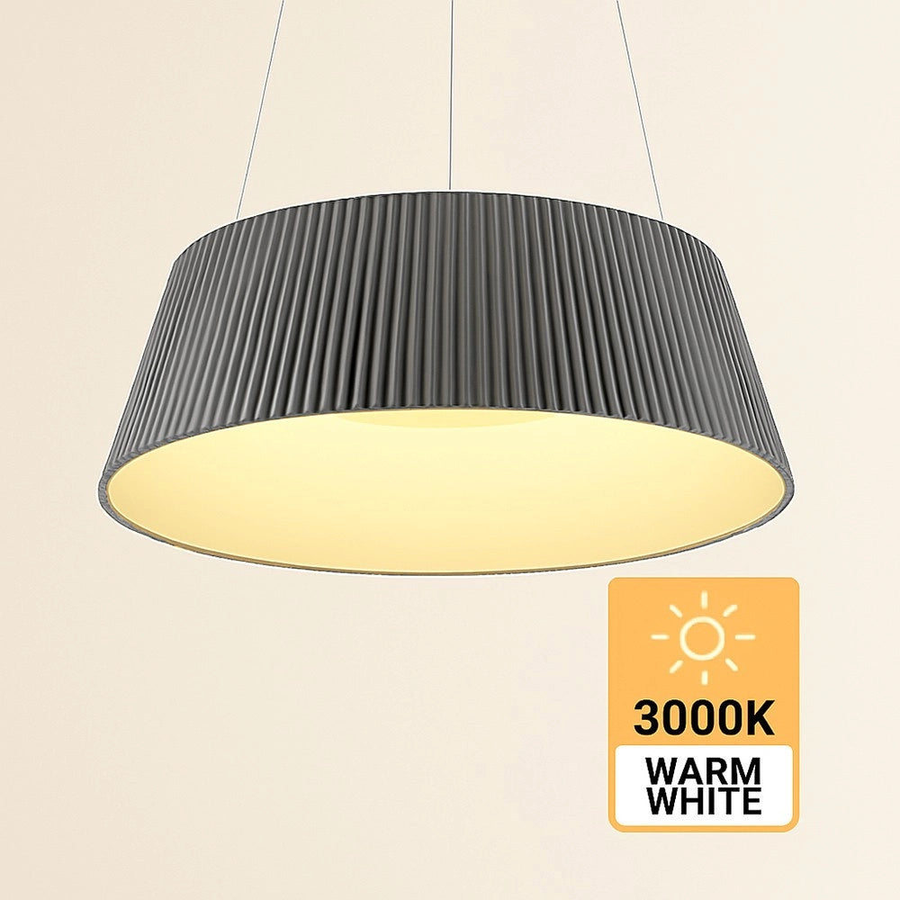 Trade Shop - Lampadario A Led 36 Watt 3240lm Ip20 A Sospensione Grigio Tecnologia Cct Switch B83-g3c -