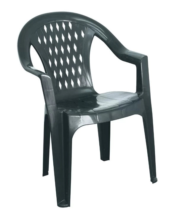 IGAP Poltrona Tressi in Polipropilene 58x60x82 cm Impilabile Antracite.