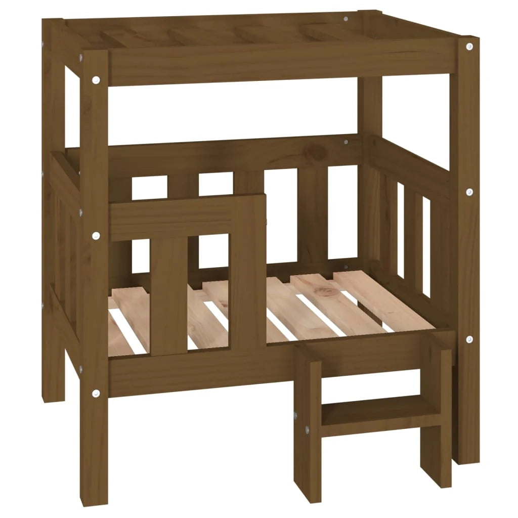 Divano letto per cani comodo 65,5 x 43 x 70 cm in legno massello di pino marrone 02_0042753