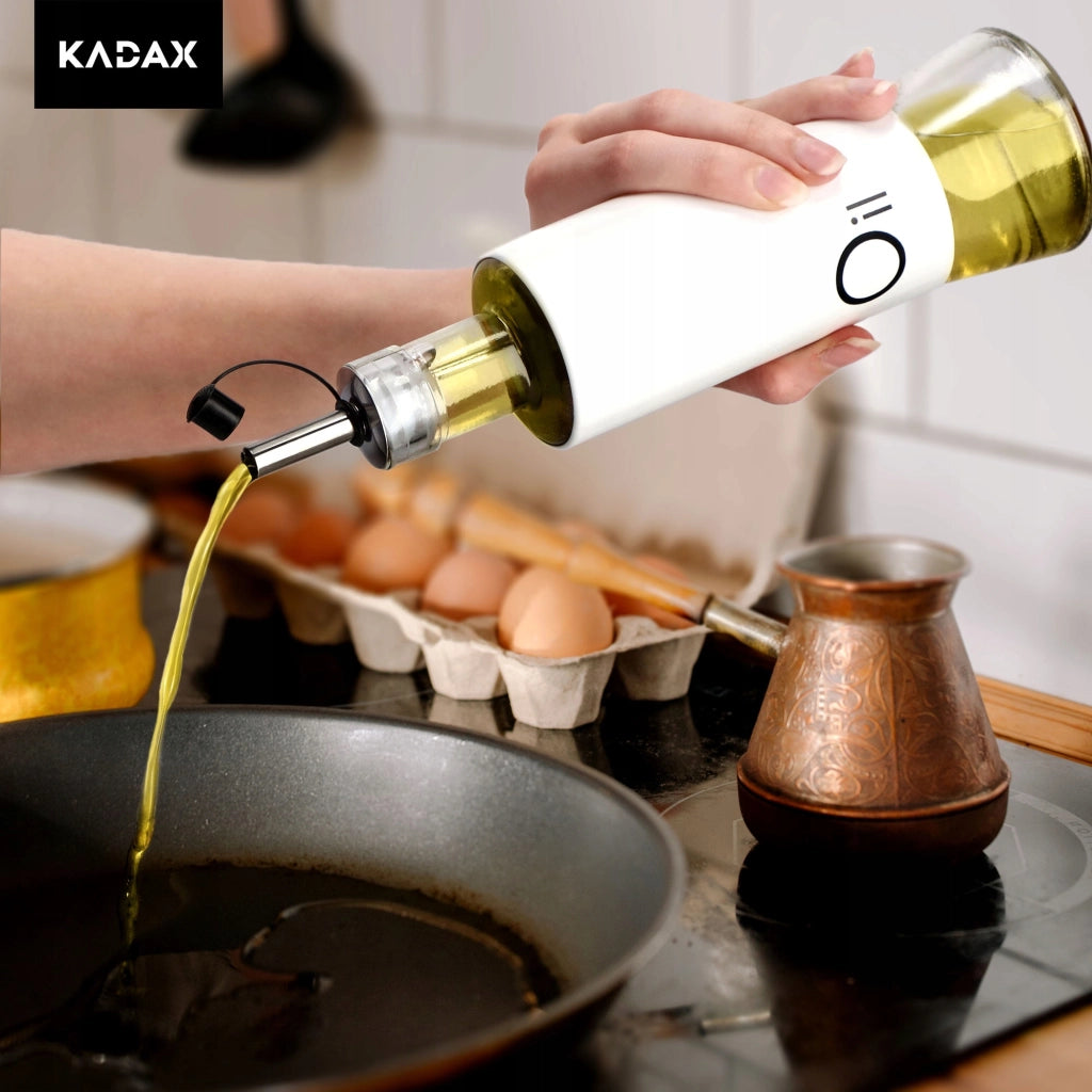Set di 2 bottiglie in vetro KADAX da 320 ml con dosatore per aceto e olio.