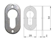 BOCCHETTA IN ACCIAIO ZINCATO SAGOMATE 06092 00- - mm.28x54, spessore mm.2 (06092000) - 5 pezzi CISA